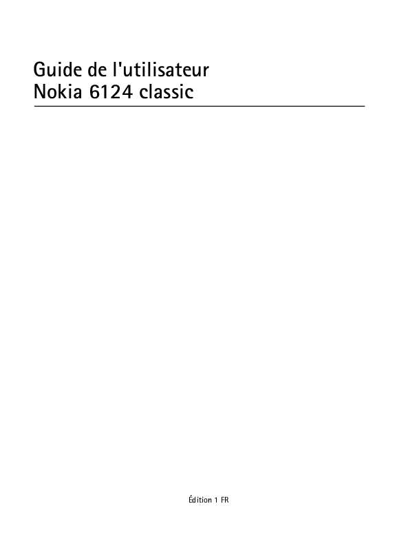 Guide utilisation NOKIA 6124 CLASSIC  de la marque NOKIA