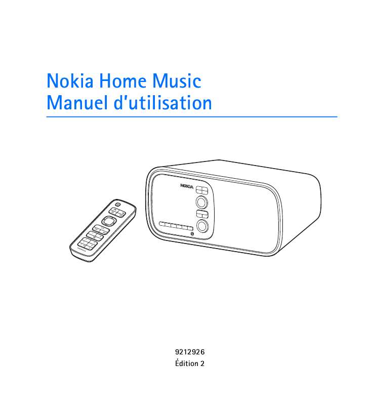 Guide utilisation NOKIA HOME MUSIC SUPPORT  de la marque NOKIA