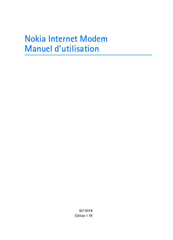 Guide utilisation NOKIA INTERNET STICK CS-10  de la marque NOKIA