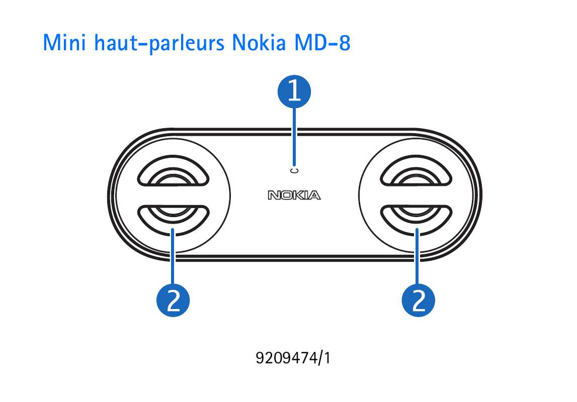 Guide utilisation NOKIA MINI SPEAKERS MD-8  de la marque NOKIA