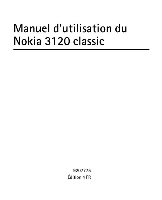 Guide utilisation NOKIA 3120 CLASSIC  de la marque NOKIA