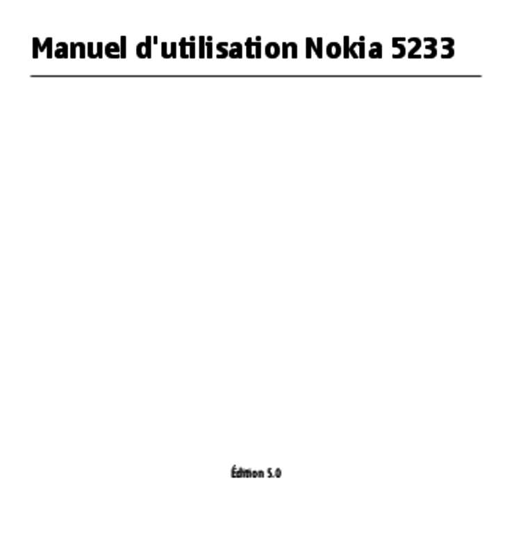 Guide utilisation NOKIA 5233  de la marque NOKIA