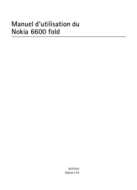 Guide utilisation NOKIA 6600 FOLD  de la marque NOKIA