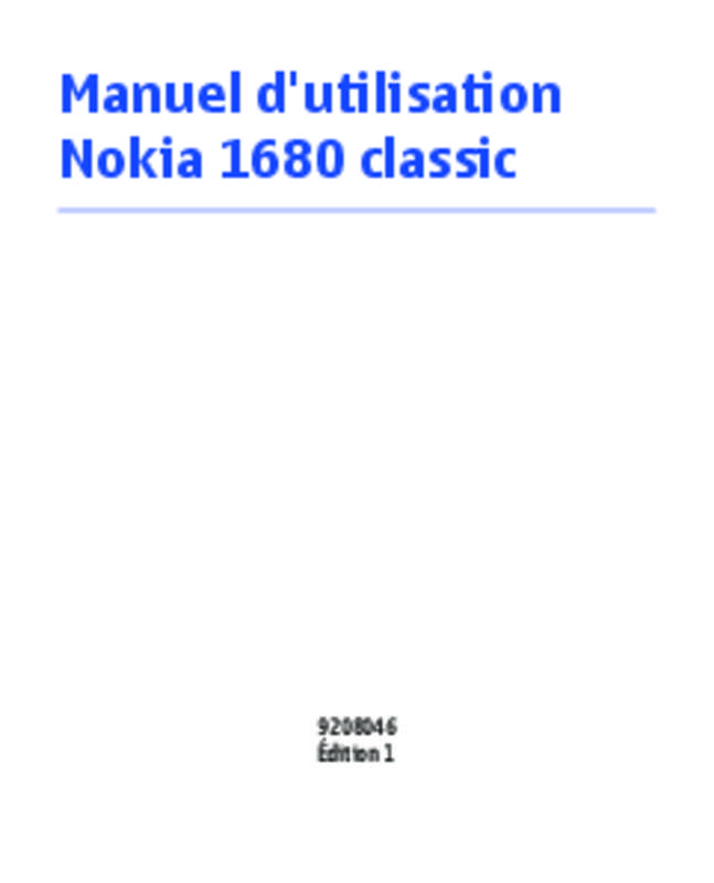Guide utilisation NOKIA 1680  de la marque NOKIA