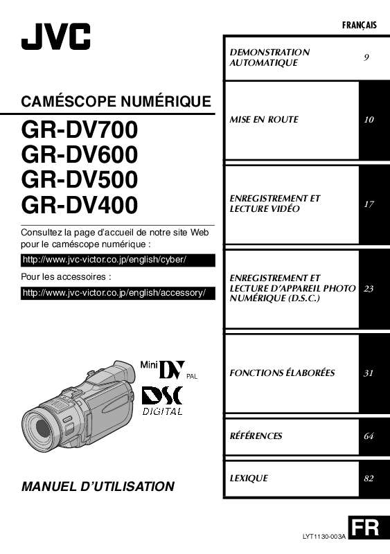 Guide utilisation JVC GR-DV500  de la marque JVC