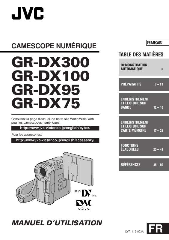 Guide utilisation JVC GR-DX300  de la marque JVC
