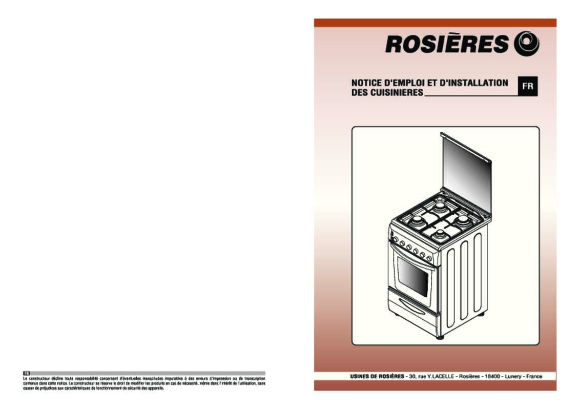Guide utilisation ROSIERES RCG 6921 IN  de la marque ROSIERES
