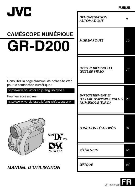 Guide utilisation JVC GR-D200E  de la marque JVC