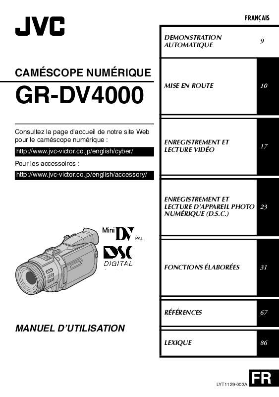 Guide utilisation JVC GR-DV4000E  de la marque JVC