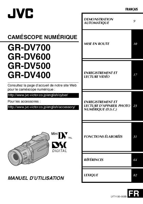 Guide utilisation JVC GR-DV500E  de la marque JVC
