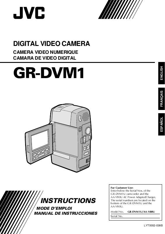 Guide utilisation JVC GR-DVM1  de la marque JVC