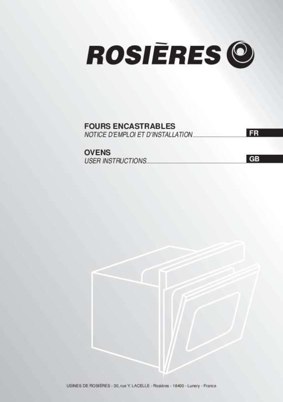 Guide utilisation ROSIERES RFAZ8550IN de la marque ROSIERES