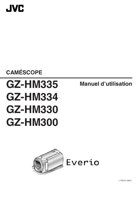 Guide utilisation JVC GZ-HM300  de la marque JVC