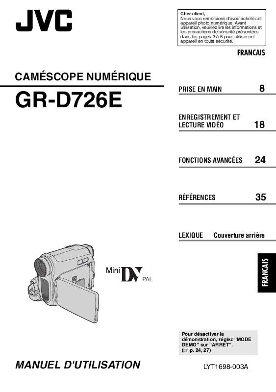 Guide utilisation JVC GR-D726E  de la marque JVC
