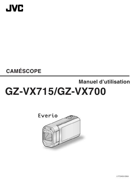 Guide utilisation JVC GZ-VX700  de la marque JVC