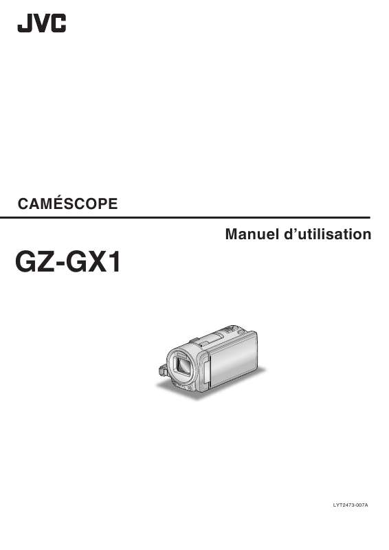 Guide utilisation JVC GZ-GX1  de la marque JVC