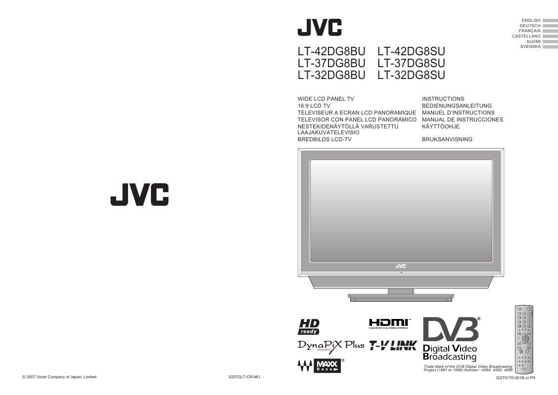 Guide utilisation JVC LT-37DG8BU  de la marque JVC