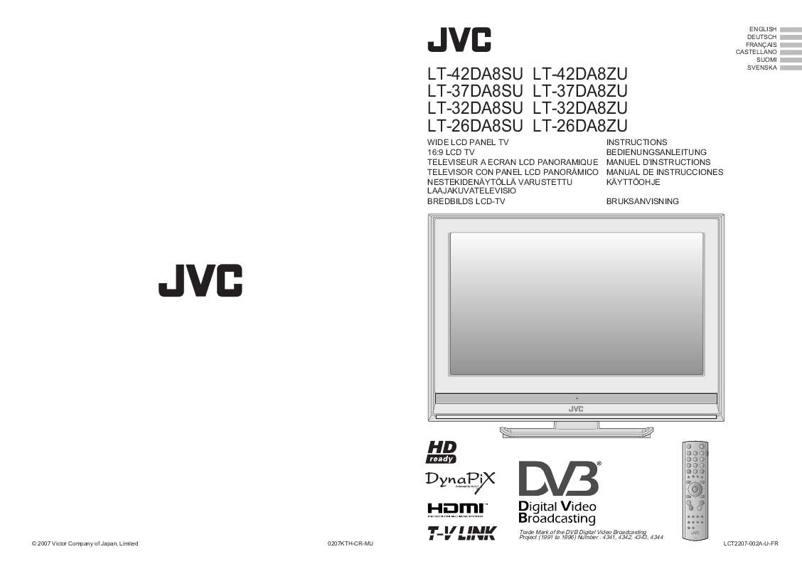 Guide utilisation JVC LT-26DA8SU  de la marque JVC