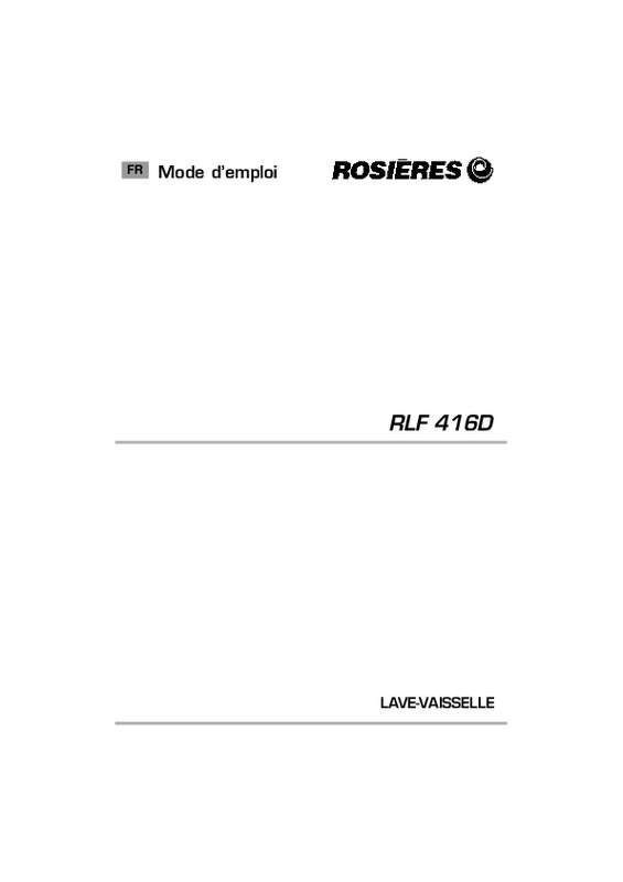 Guide utilisation ROSIERES RLF416D de la marque ROSIERES