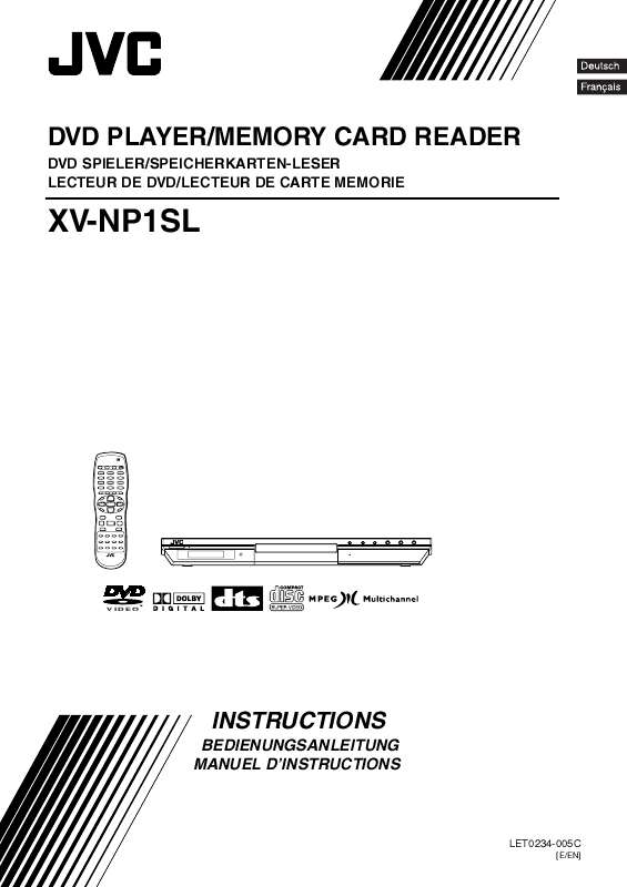 Guide utilisation JVC XV-NP1SL  de la marque JVC