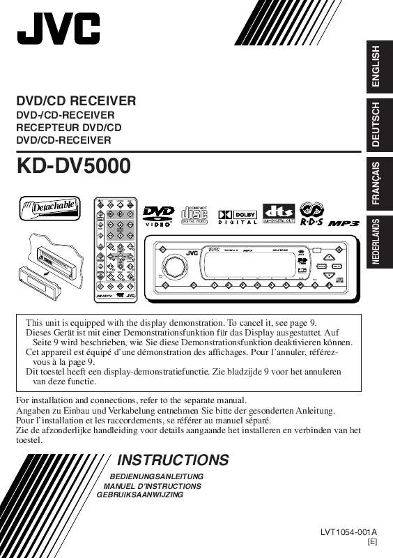 Guide utilisation JVC KD-DV5000  de la marque JVC