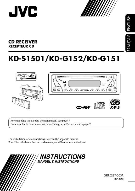 Guide utilisation JVC KD-G151  de la marque JVC