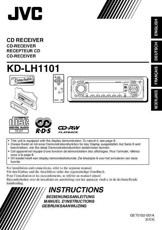 Guide utilisation JVC KD-LH1101  de la marque JVC