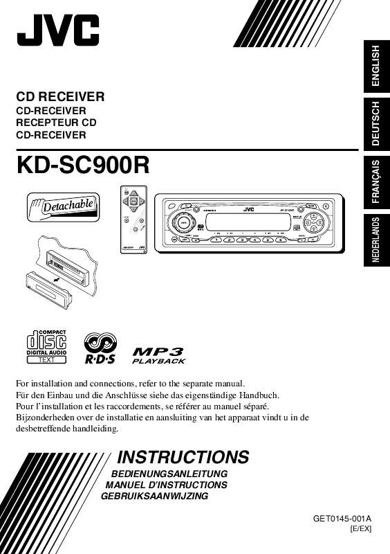Guide utilisation JVC KD-SC900R  de la marque JVC