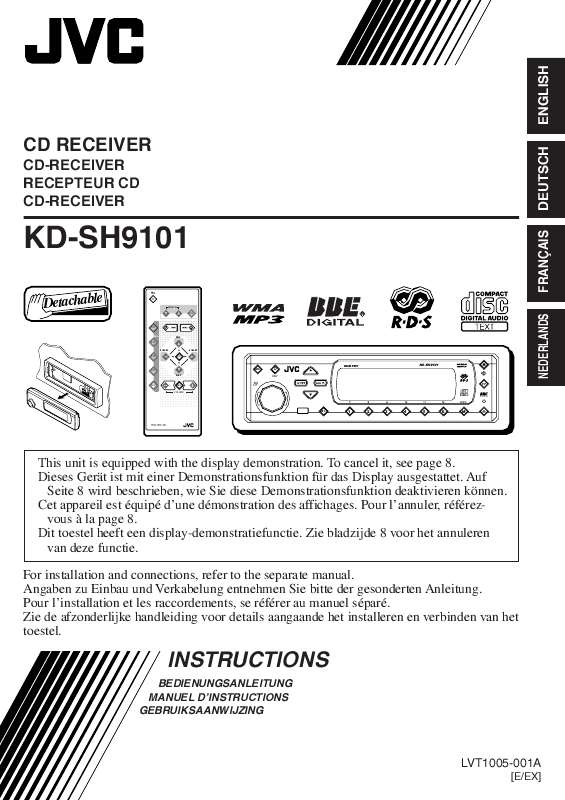 Guide utilisation JVC KD-SH9101  de la marque JVC