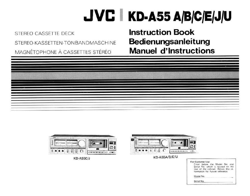 Guide utilisation JVC KD-A55  de la marque JVC
