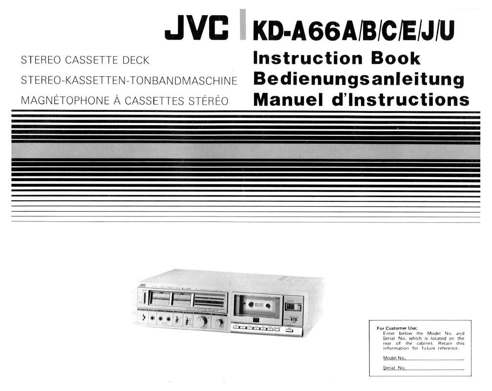 Guide utilisation JVC KD-A66  de la marque JVC