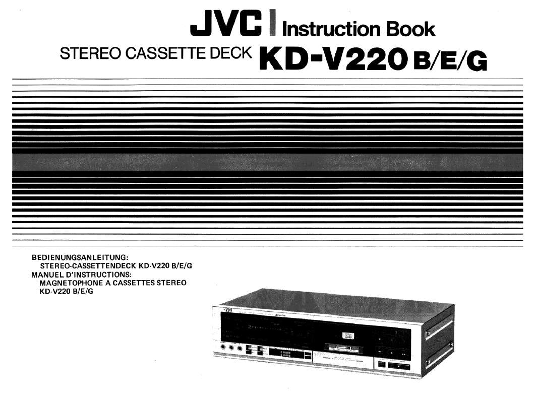 Guide utilisation JVC KD-V220  de la marque JVC