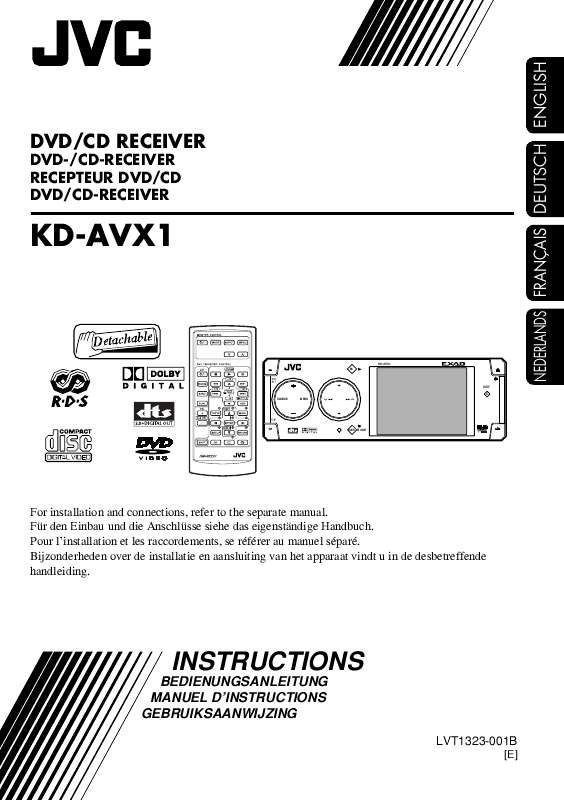 Guide utilisation JVC KD-AVX1  de la marque JVC
