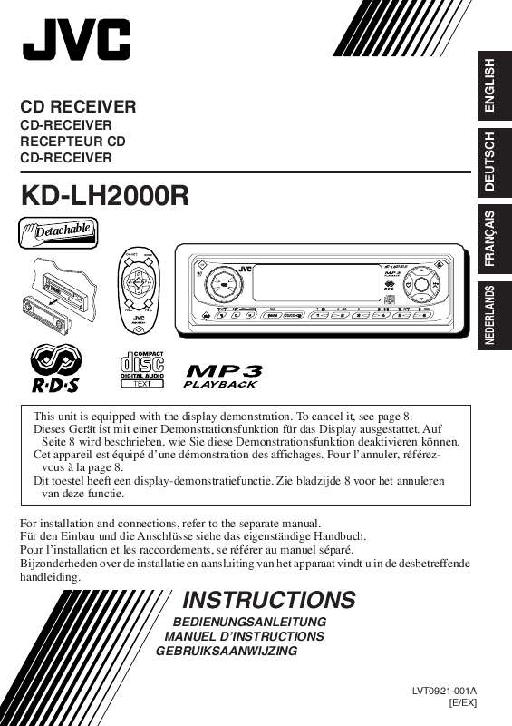 Guide utilisation JVC KD-LH2000R  de la marque JVC