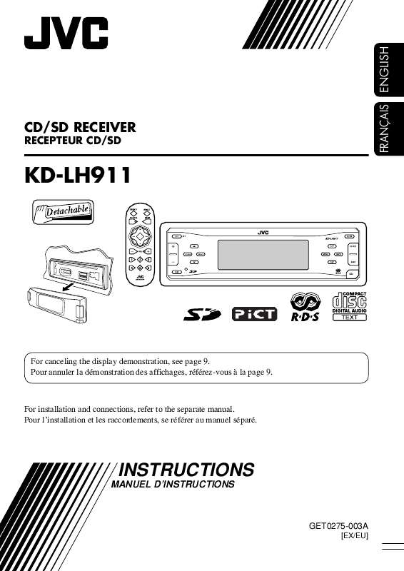 Guide utilisation JVC KD-LH911  de la marque JVC