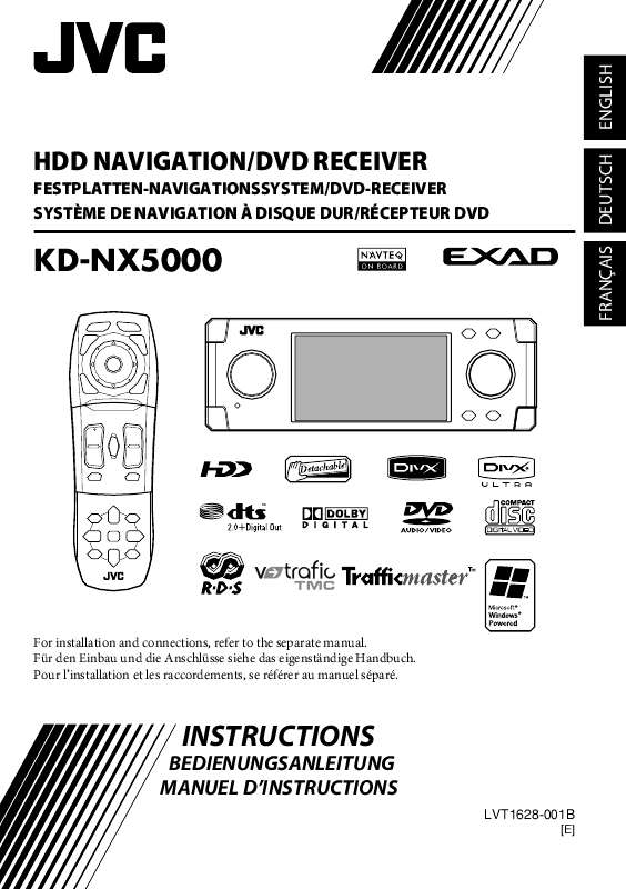 Guide utilisation JVC KD-NX5000E  de la marque JVC