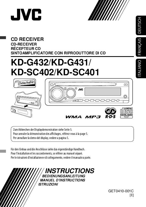 Guide utilisation JVC KD-SC402  de la marque JVC