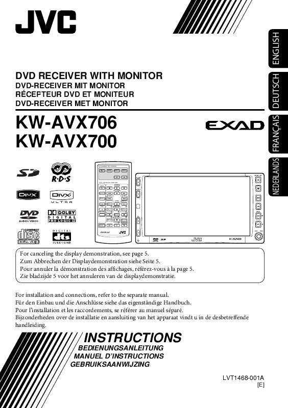 Guide utilisation JVC KW-AVX700  de la marque JVC