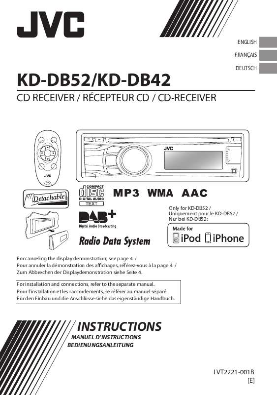 Guide utilisation JVC KD-DB42  de la marque JVC