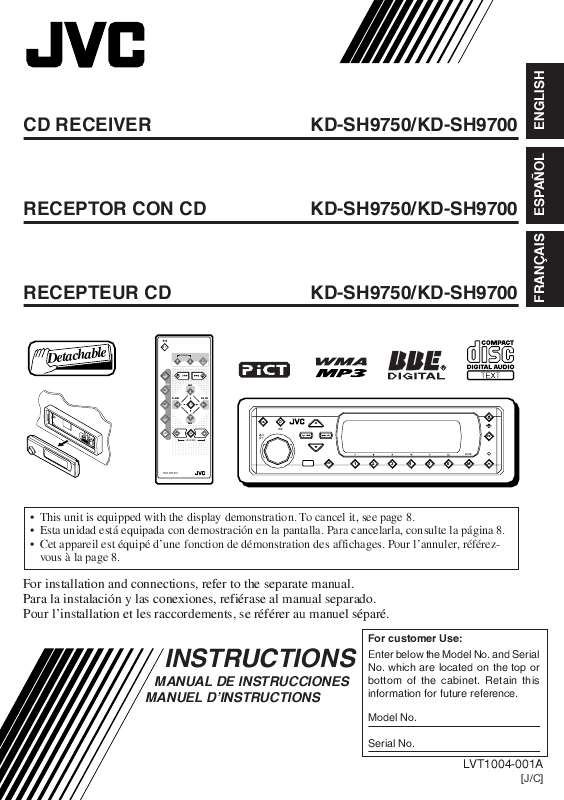 Guide utilisation JVC KD-SH9700  de la marque JVC