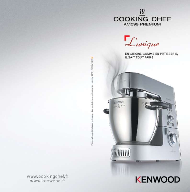 Guide utilisation KENWOOD KM099 COOKING CHEF PREMIUM de la marque KENWOOD