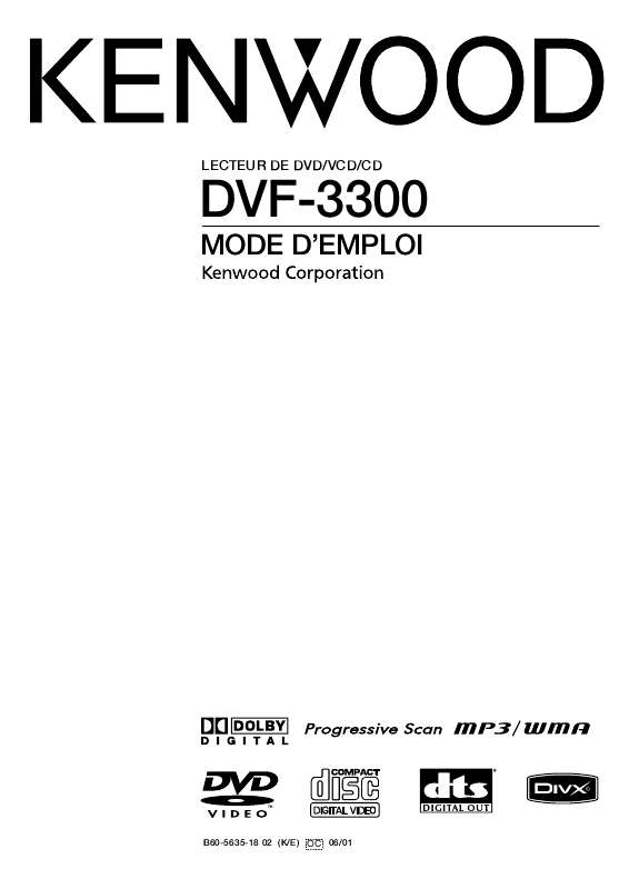 Guide utilisation KENWOOD DVF-3300  de la marque KENWOOD