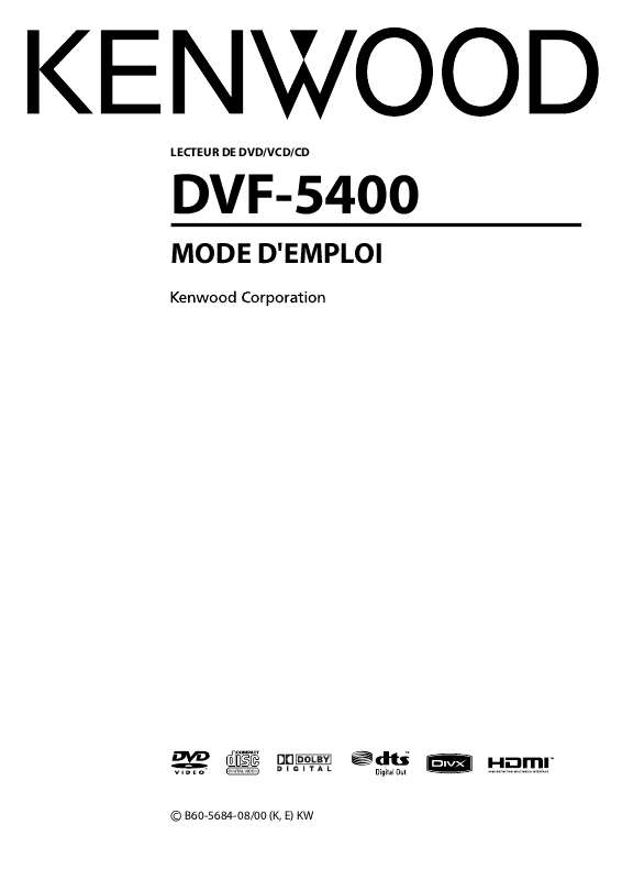 Guide utilisation KENWOOD DVF-5400  de la marque KENWOOD