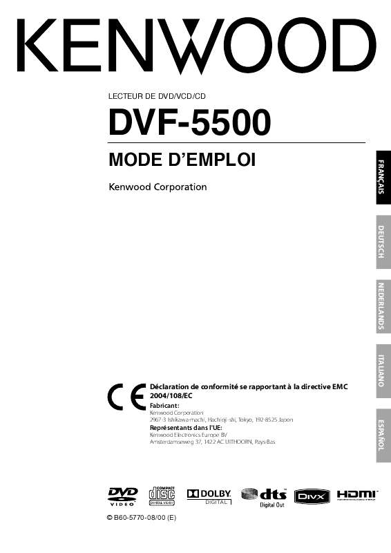 Guide utilisation KENWOOD DVF-5500  de la marque KENWOOD