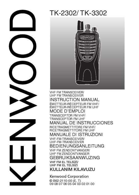 Guide utilisation KENWOOD TK-2302  de la marque KENWOOD