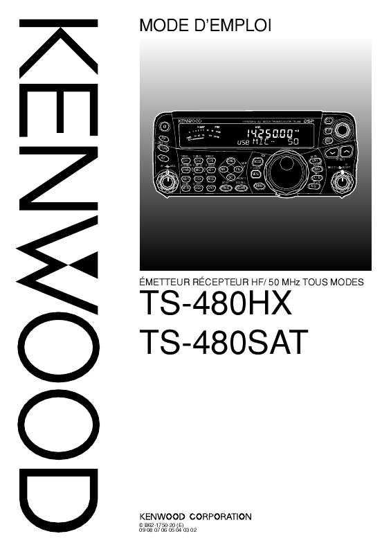Guide utilisation KENWOOD TS-480HX  de la marque KENWOOD