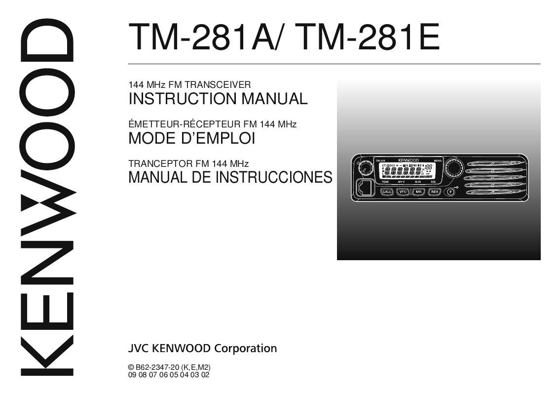 Guide utilisation KENWOOD TM-281A  de la marque KENWOOD