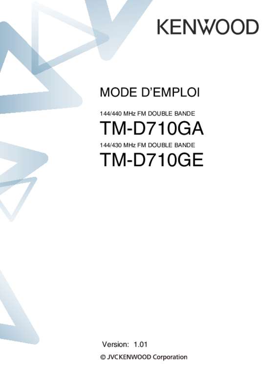 Guide utilisation KENWOOD TM-D710GE  de la marque KENWOOD