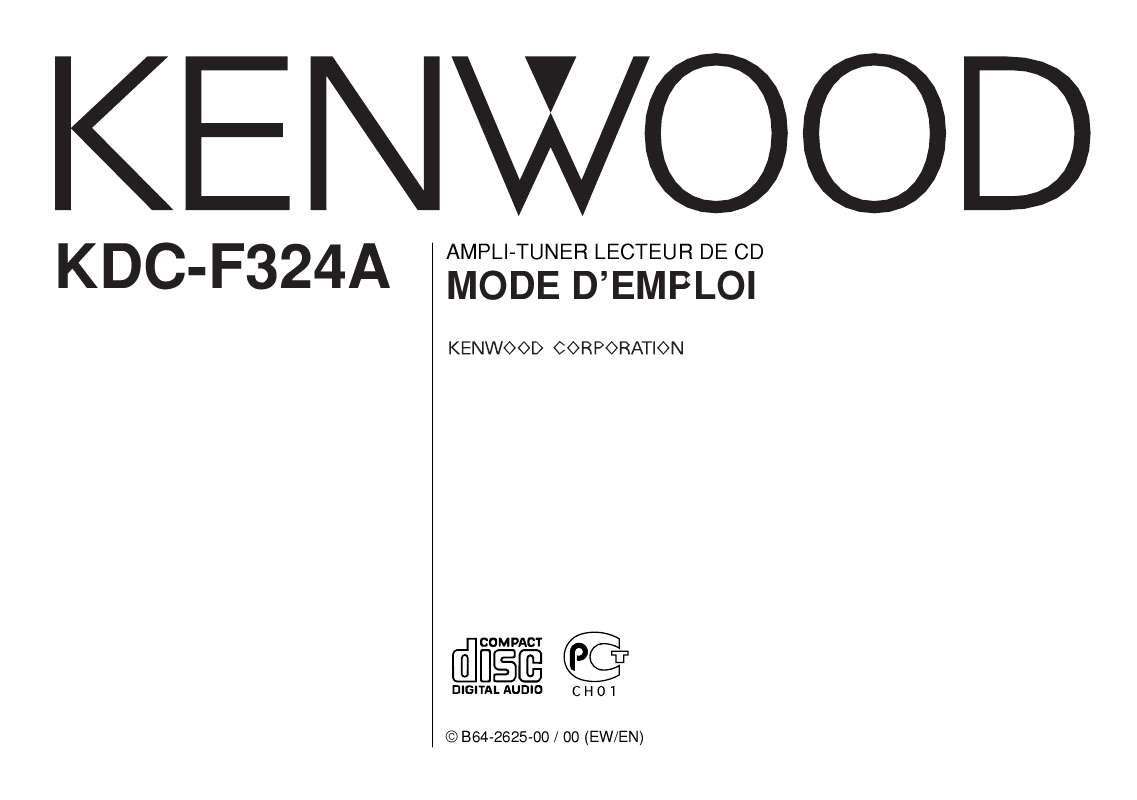 Guide utilisation KENWOOD KDC-F324A  de la marque KENWOOD