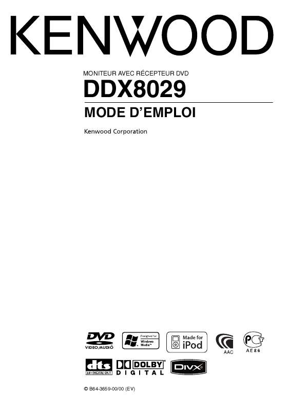 Guide utilisation KENWOOD DDX80291  de la marque KENWOOD